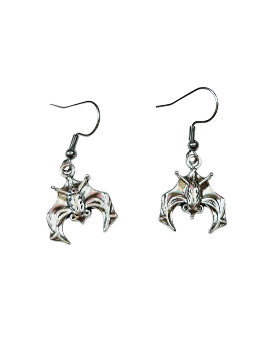 Silver Spooky Earrings