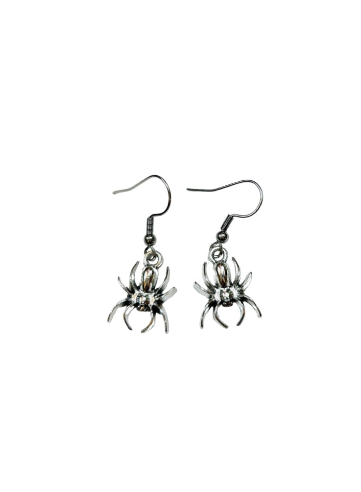 Silver Spooky Earrings