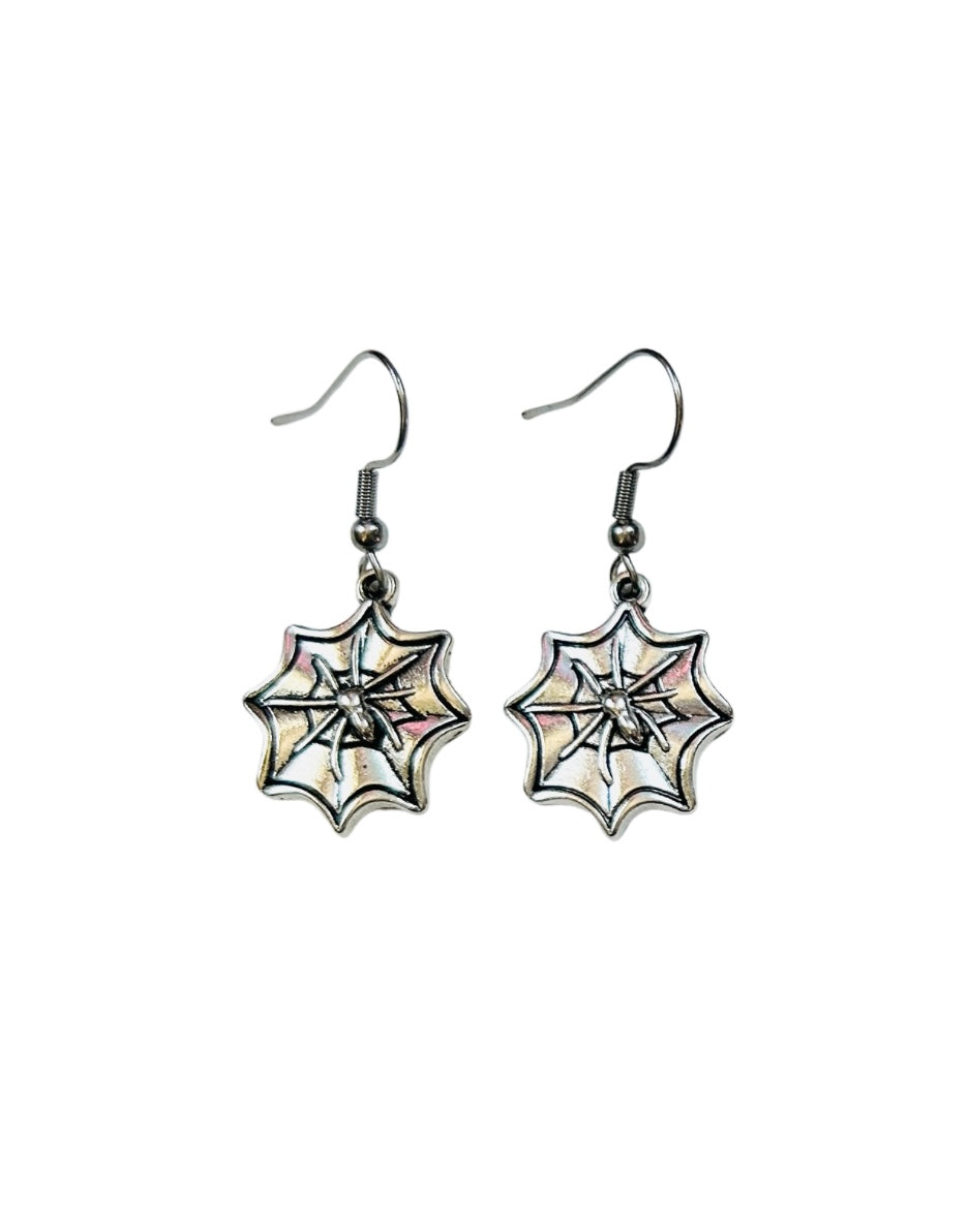 Silver Spooky Earrings