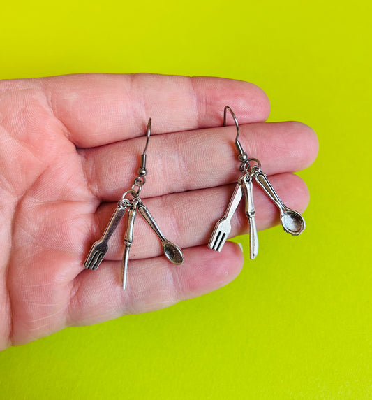 Silverware Earrings