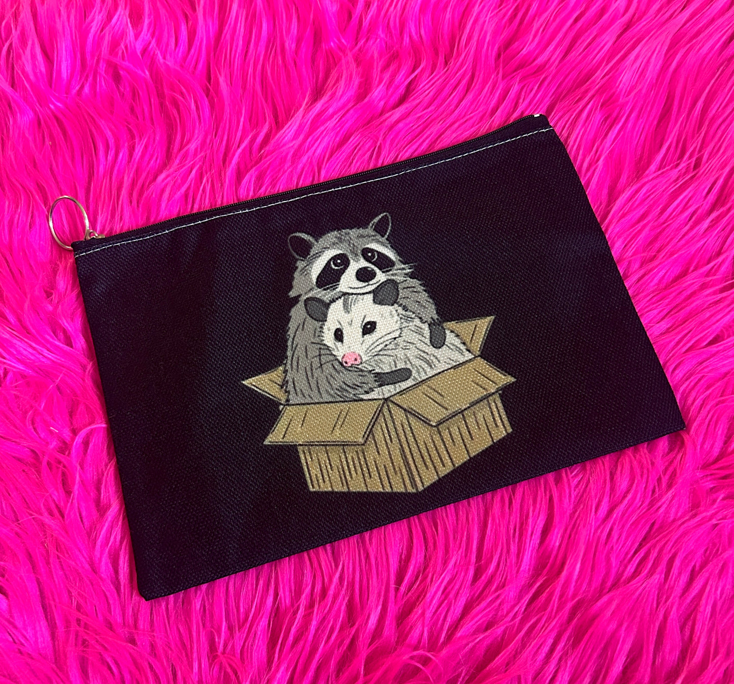 Raccoon and Possum Zipper Pouch