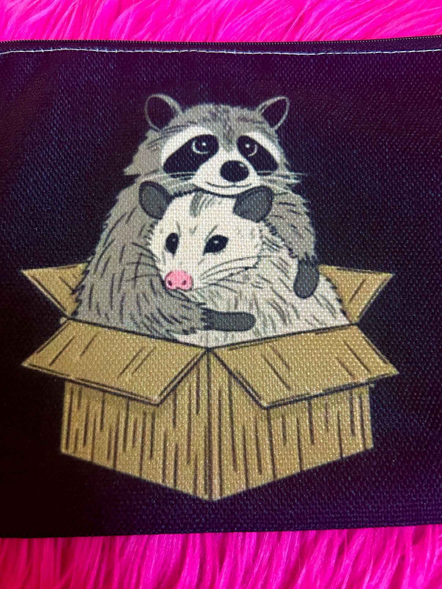 Raccoon and Possum Zipper Pouch