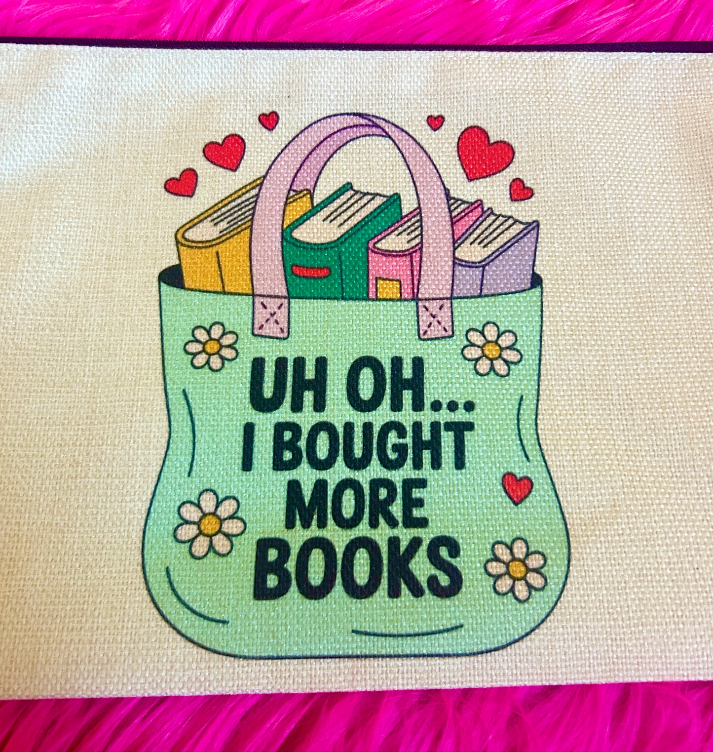 Book Shopping Zipper Pouch