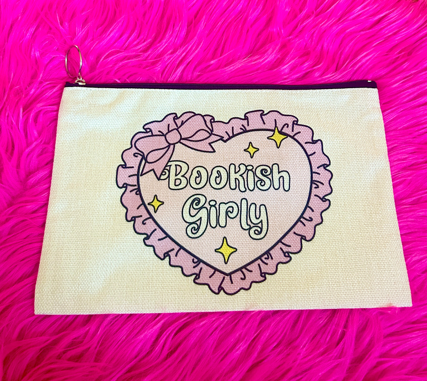 Bookish Girly Zipper Pouch