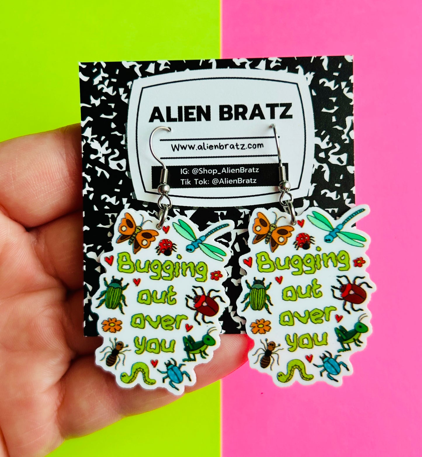 Valentine’s Day Bug Earrings or Necklace