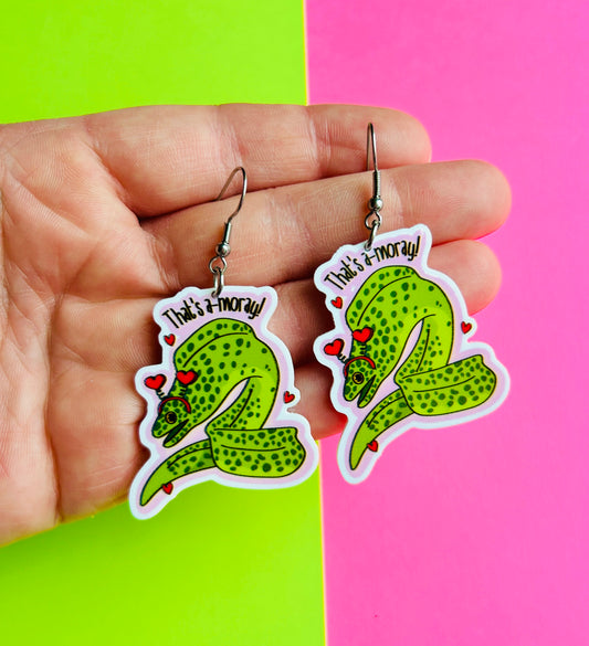 Valentine’s Day Eel Earrings or Necklace