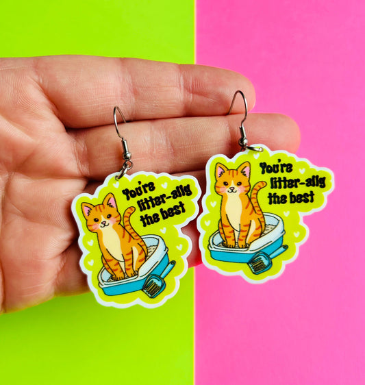 Valentine’s Day Cat Earrings or Necklace