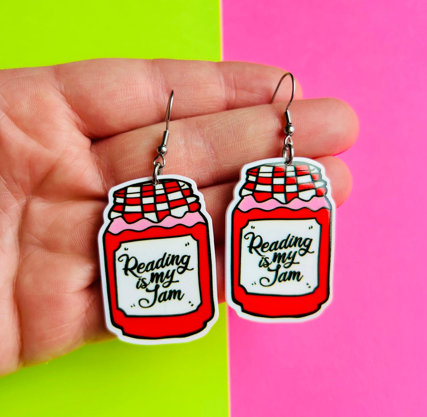 Reading is My Jam Earrings Or Necklace