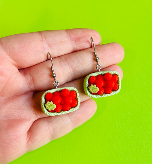 Raspberry Earrings