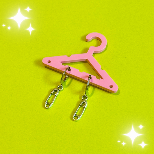 Silver Paperclip Earrings