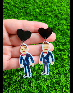 Goosebumps Night Of The Living Dummy Heart Stud Earrings