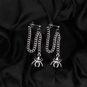 Spider Chain Stud Earrings
