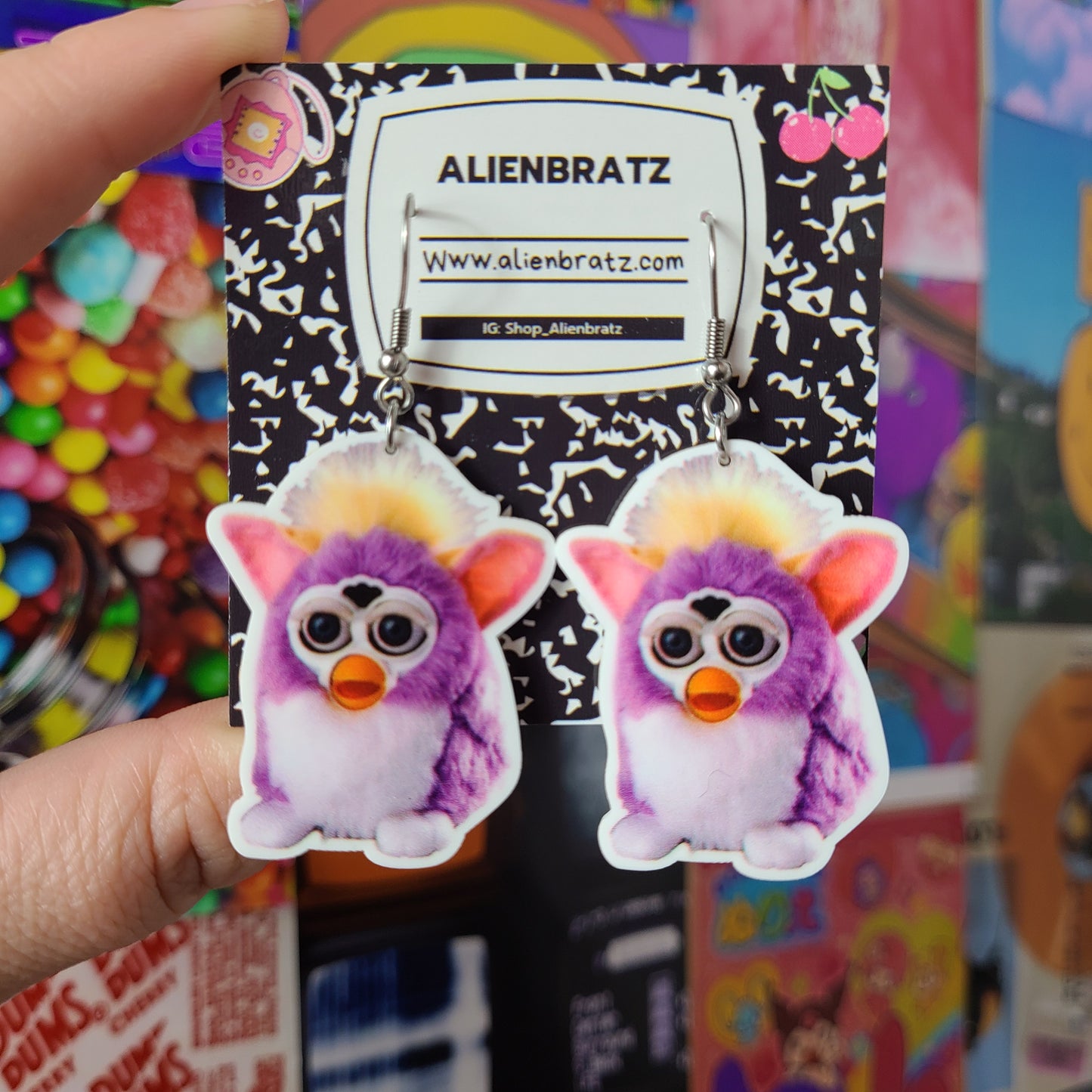 Furby Earrings Or Necklace