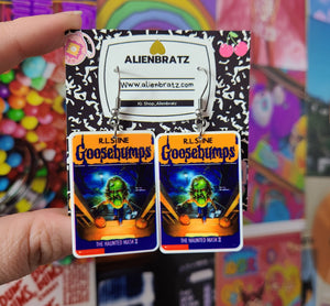Goosebumps "The Haunted Mask 2" Book Earrings Or Necklace