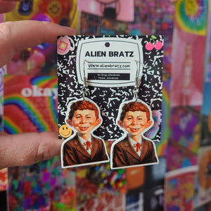 Alfred E. Neuman Mad TV Earrings Or Necklace