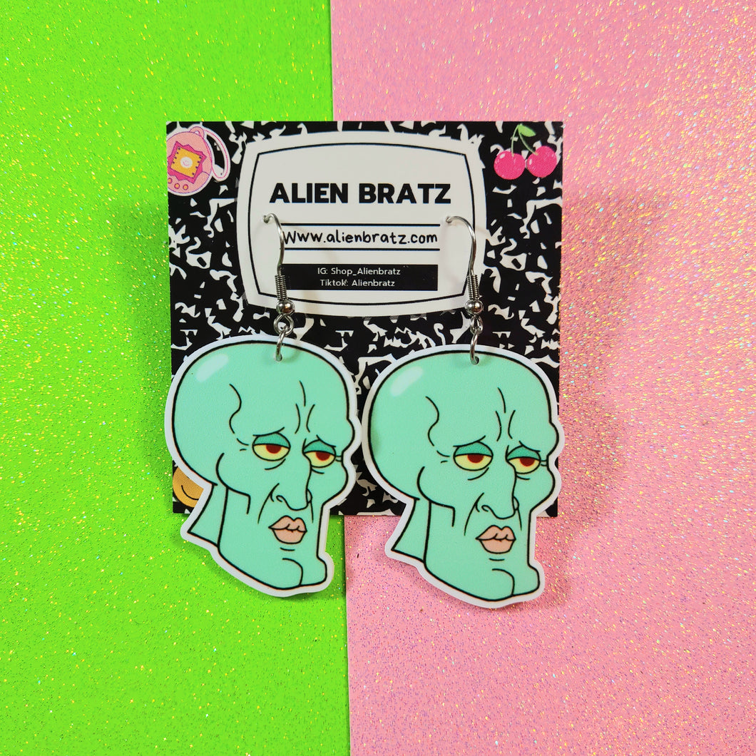 Handsome Squidward Earrings or Necklace