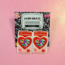 Load image into Gallery viewer, Conversation Heart Sweethearts Earrings Or Necklace
