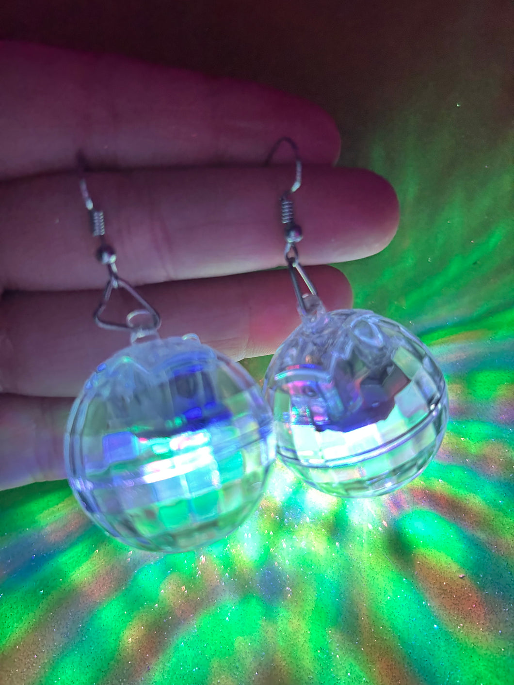 Light Up Disco Ball Earrings