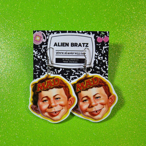 Alfred E. Neuman Mad TV Earrings Or Necklace