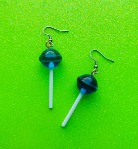 Blue Lollipop Earrings