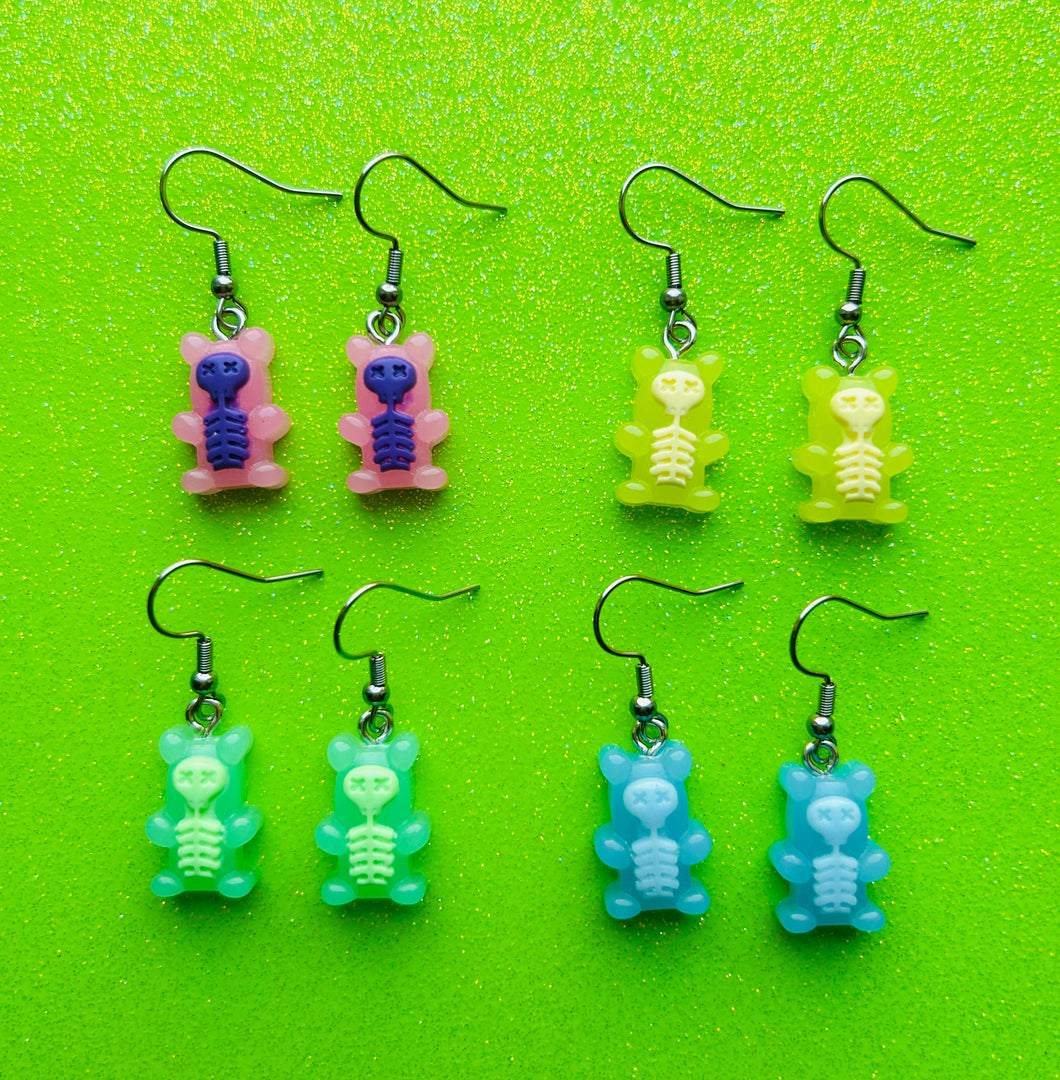 Skeleton Gummy Bear Earrings