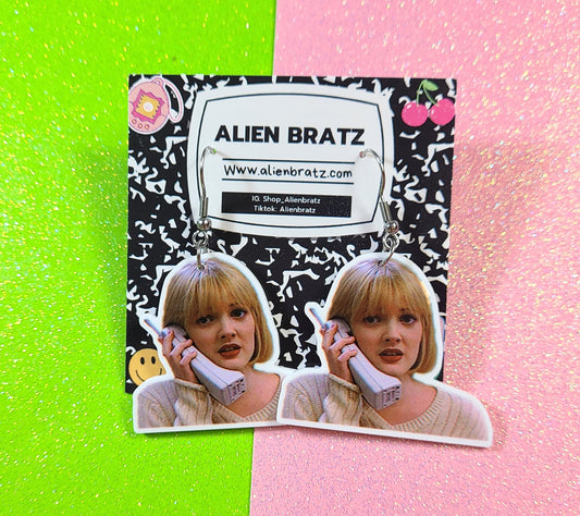 Scream Drew Barrymore Earrings Or Necklace