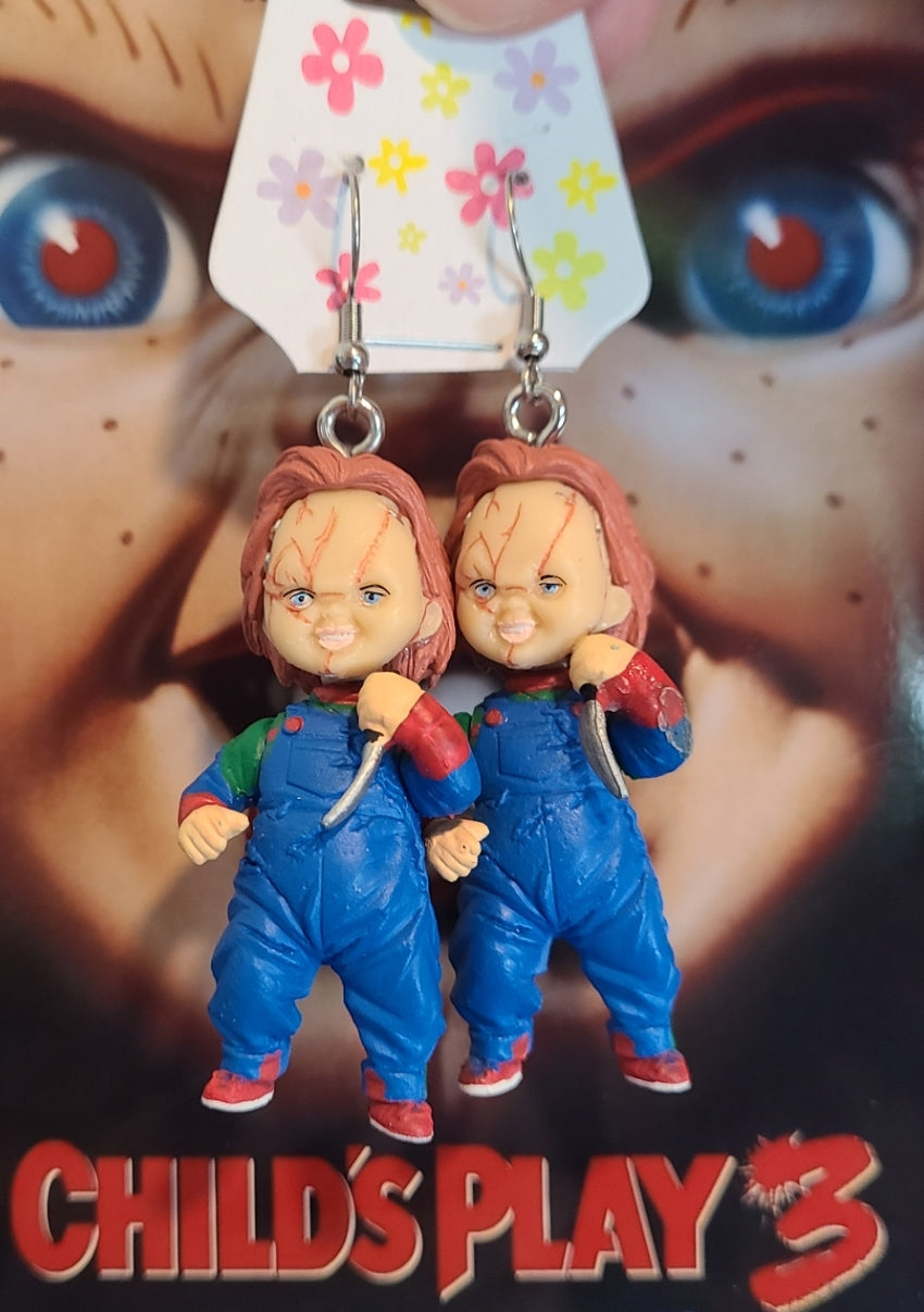 Child's Play Chucky Earrings Horror Halloween Bride Of Chucky 90's 80's ...