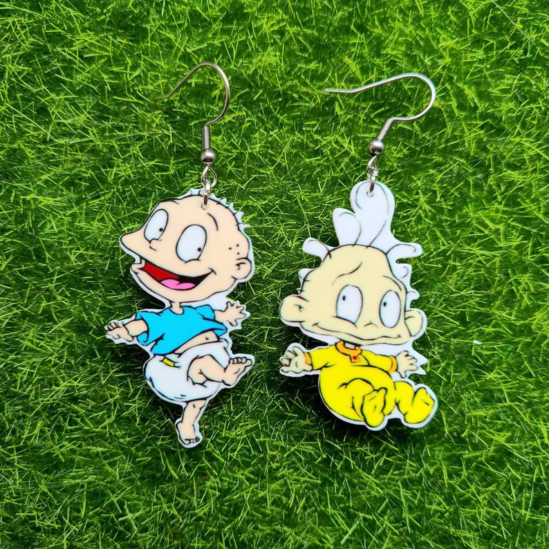 Tommy and Dil Pickles Rugrats Earrings