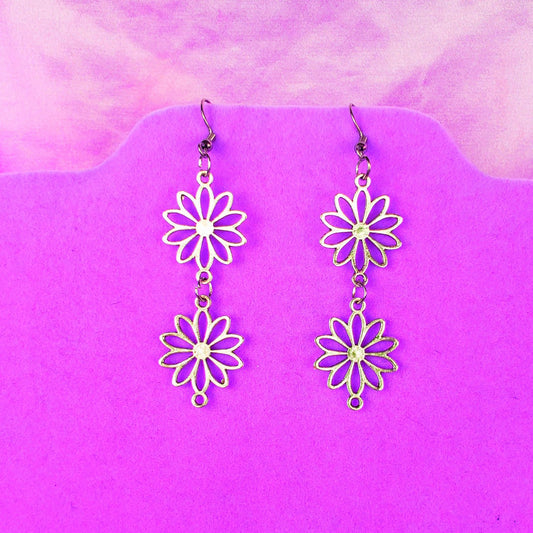 Silver Daisy Earrings