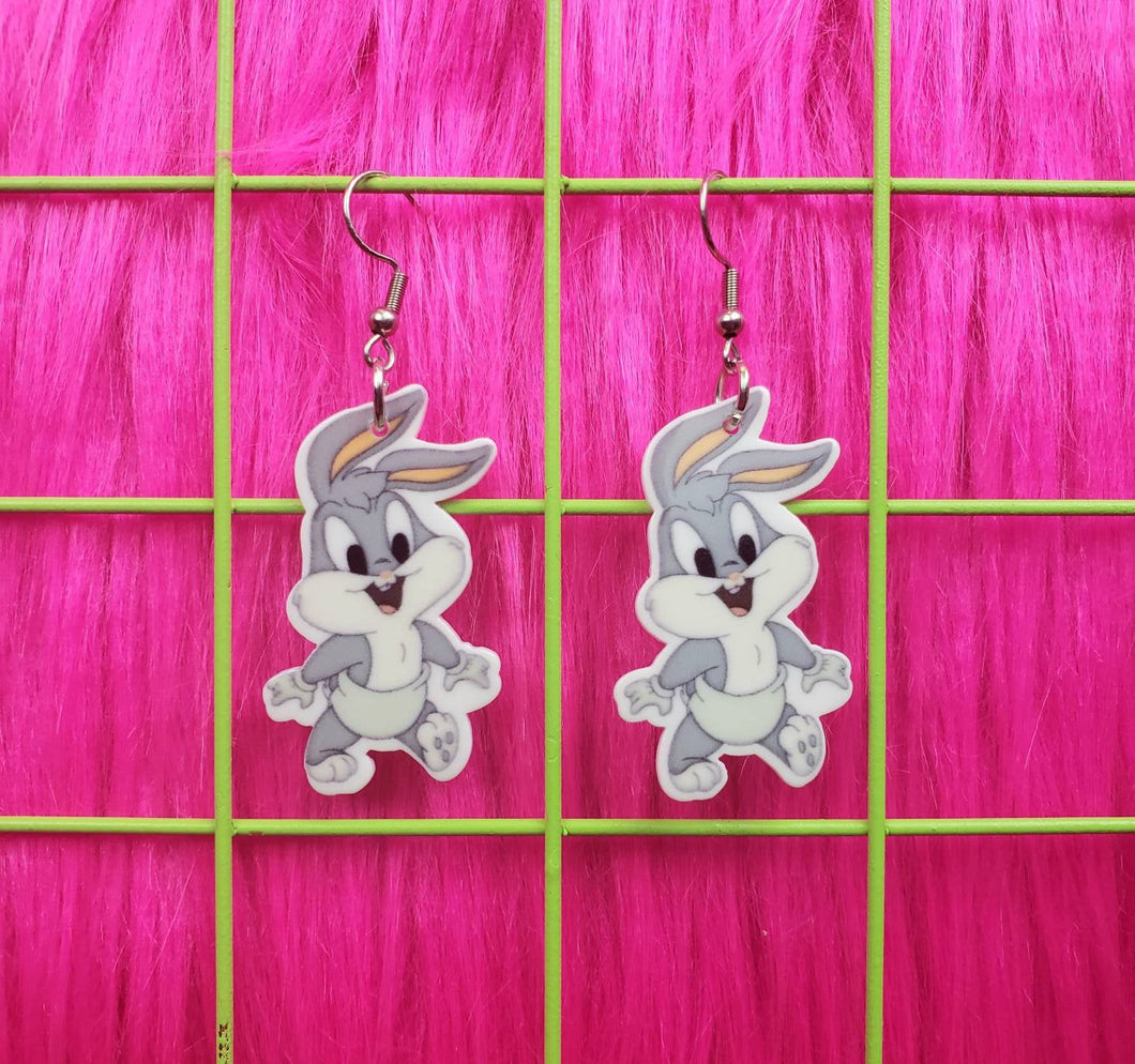 Baby Bugs Bunny Tiny Toons Adventures Earrings
