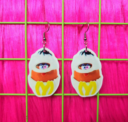 McDonalds Mummy Chicken Nugget Earrings Or Necklacek