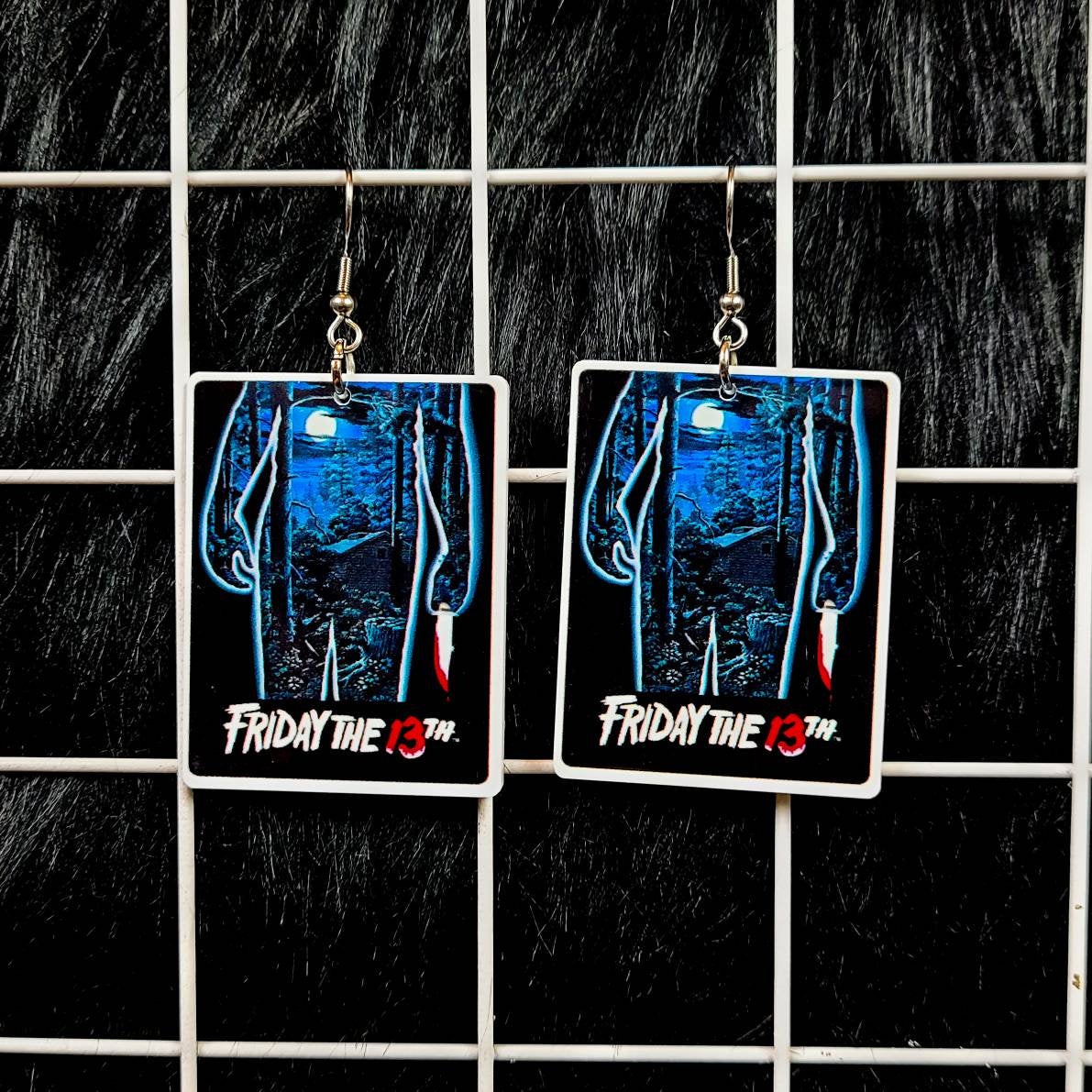 Friday The 13th Movie Poster Earrings Or Necklace