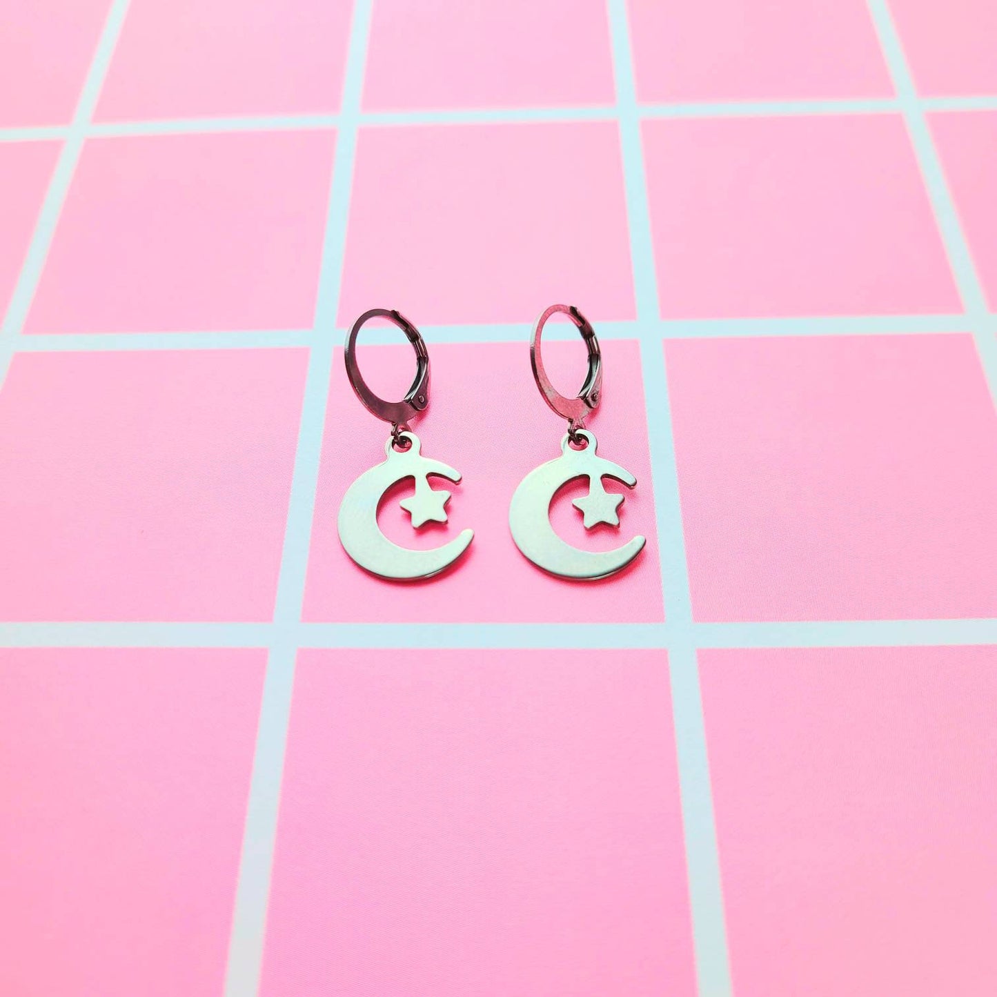 Moon and Star Earrings