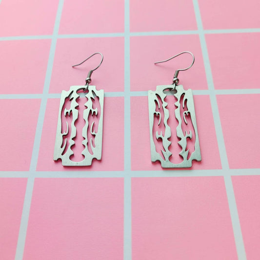 Tribal Razorblade Earrings