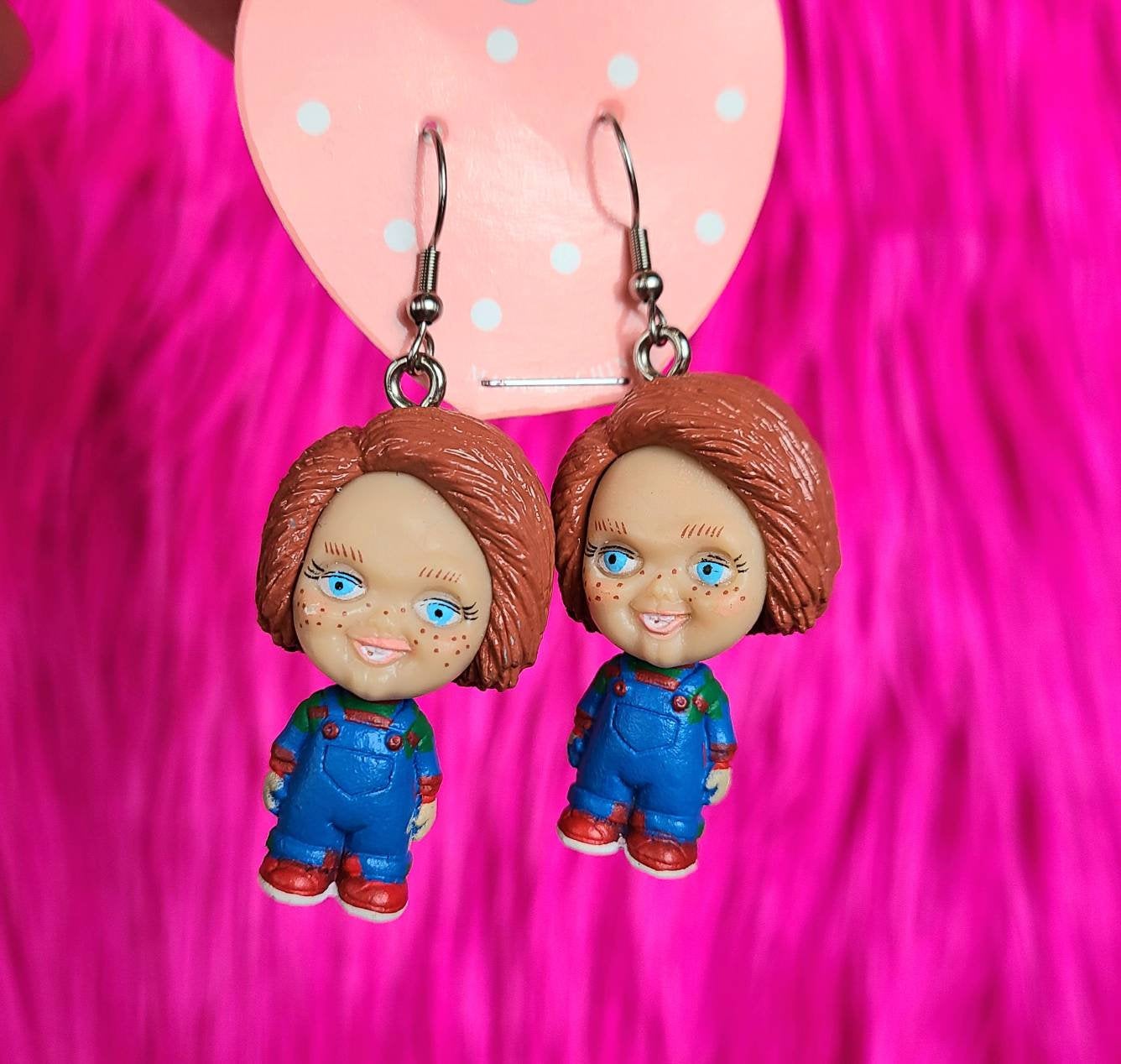 Chucky Doll Earrings 80's 90's Nostalgia Halloween Aesthetic Horror 