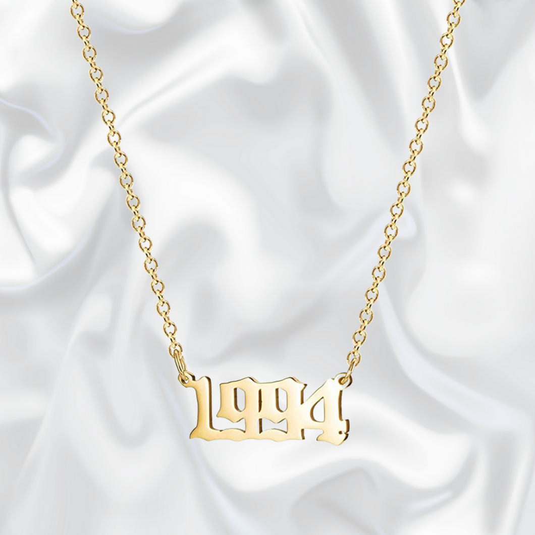 18K Gold Plated Stainless Steel Year 1994 Necklace